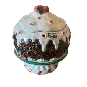 Vintage Dept. 56 Plum Pudding Cake Christmas Potpourri Holder